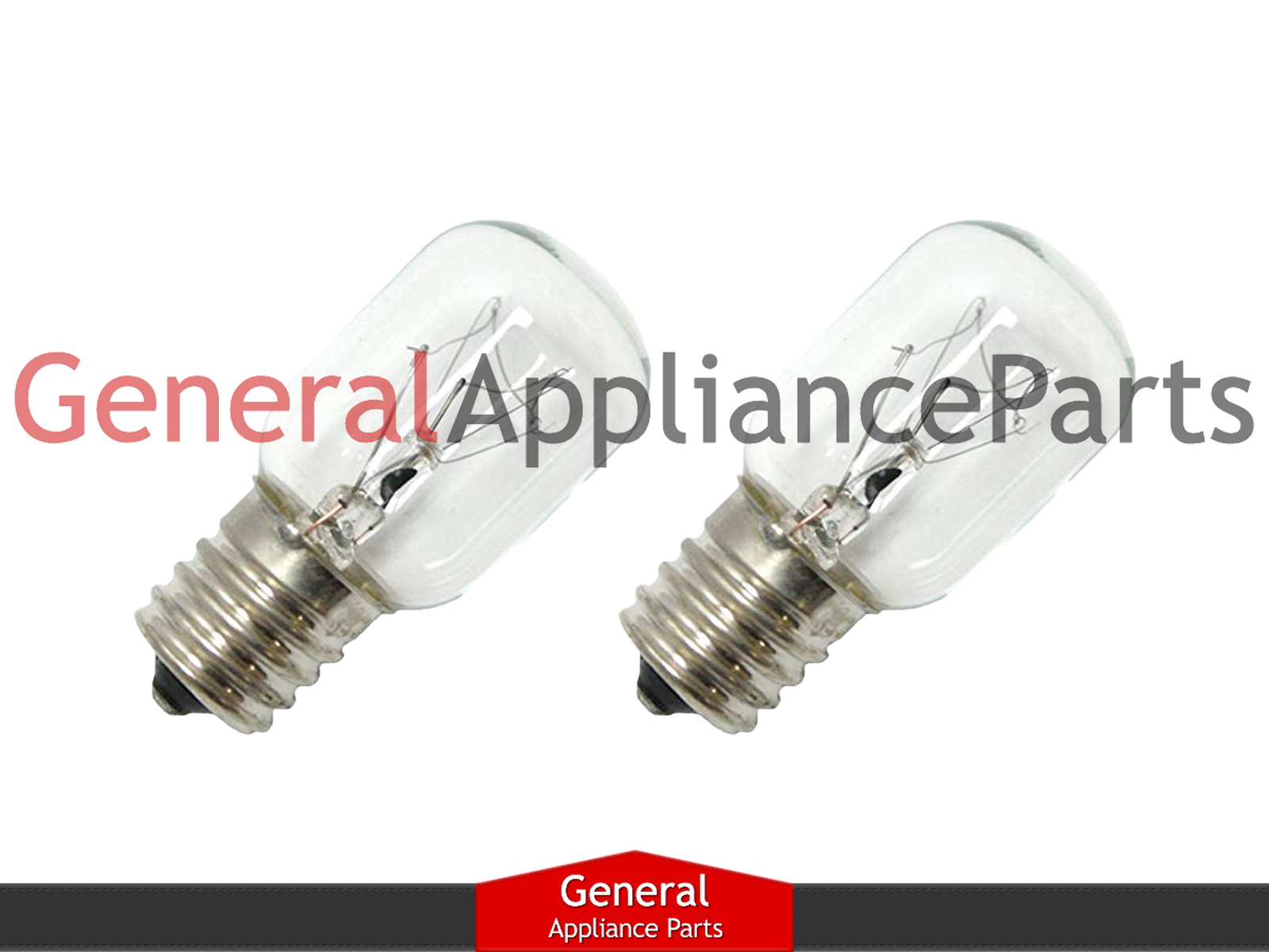 OEM 2 Pack of Whirlpool Maytag Estate Exterior Microwave Light Bulbs